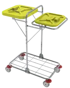 VK 120 - 0 vozík na třídění odpadu a prádla plast - VK - žlutý